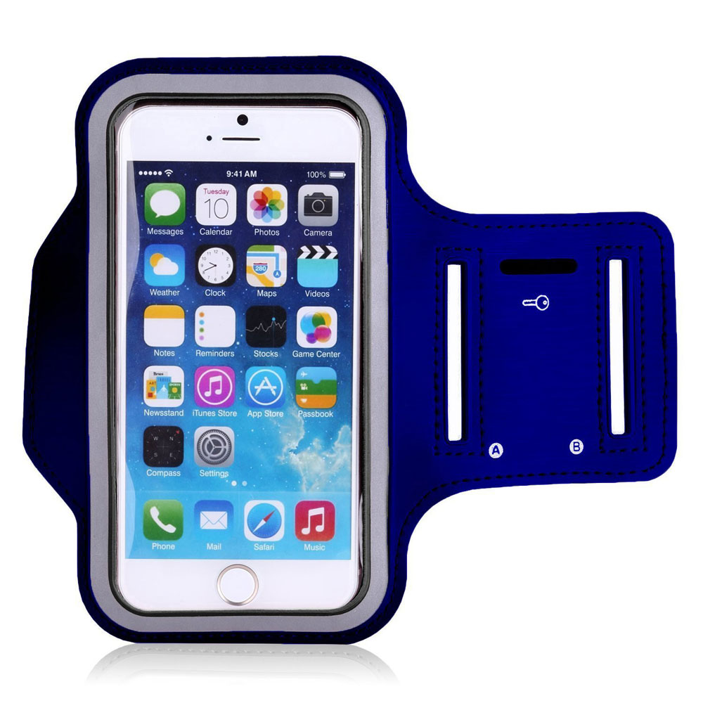 iPHONE SE 2022 / 2020 / 8 / 7 Sports Armband with Key Pocket (Blue)